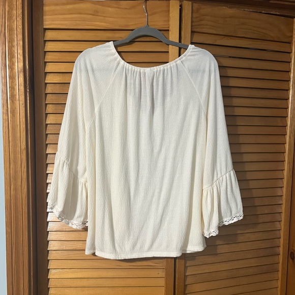 Old Navy Bohemian Cream Blouse - Picture 2 of 4